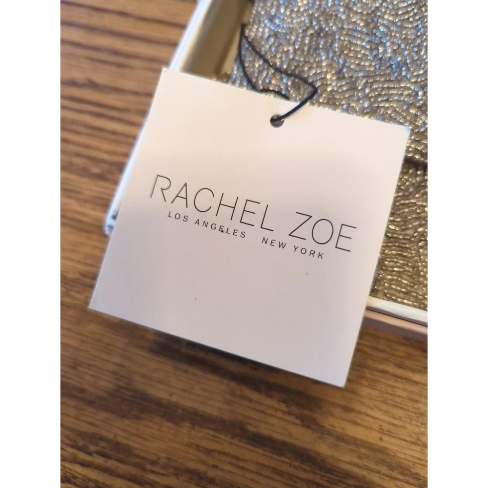 NEW Rachel Zoe Teddy Bear Beaded Clutch Wallet and Key Chain 3-Piece Set Ret $98